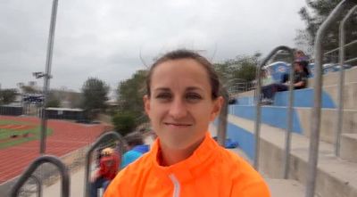 Sara Vaugh after mile and dabbling in steeple after ReRUN 2013