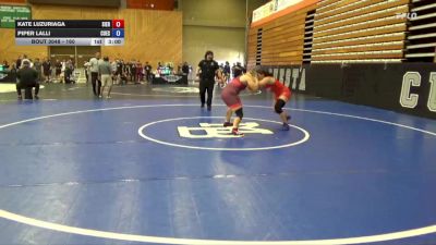 160 lbs Round 5 - Kate Luzuriaga, Sierra College vs Piper Lalli, Cuesta