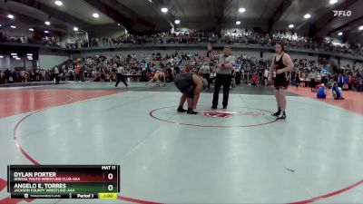 235 lbs Cons. Round 4 - Dylan Porter, Odessa Youth Wrestling Club-AAA vs Angelo E. Torres, Jackson County Wrestling-AAA