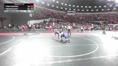 145 lbs Champ. Round 1 - Bradon Kraft, Oconomowoc Wrestling Club vs Finn Carlsrud, Boyceville