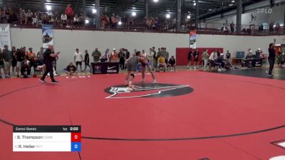 86 kg Consolation - Brayden Thompson, Cowboy RTC vs Reece Heller, Pittsburgh Wrestling Club