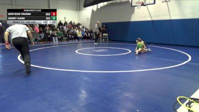 103-109 lbs 1st Place Match - Greyson Trumm, Beckman Catholic vs Henry Kann, Cedar Falls