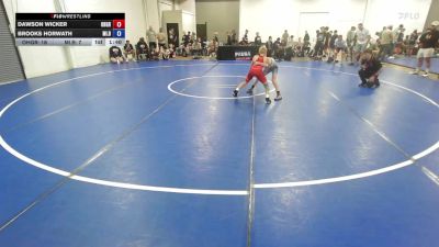 75 lbs Dawson Wicker, Ohio Gray vs Brooks Horwath, Michigan Blue