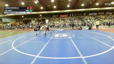 157 lbs Cons. Round 4 - Carson Brunelle, Williams County vs Coy Eddy, New Underwood Wrestling Club