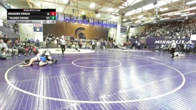 165 lbs Champ. Round 1 - Blaise Cronk, Columbia Falls vs Krugger Pierce, St. Ignatius