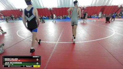 132-133 B Round 2 - Jack Richardson, Roncalli vs Keon Callies, Rochester Century