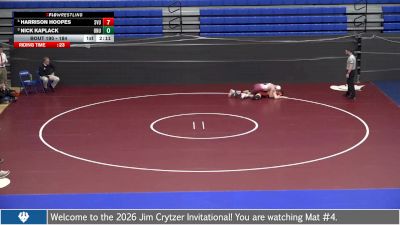 184 lbs Cons. Round 2 - Nick Kaplack, Ohio Northern University vs Harrison Hoopes, Southern Virginia University