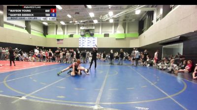 126 lbs Quarterfinal - Mayson Young, South Effingham Mustang Wrestling Club vs Sawyer Seebeck, Teknique Wrestling