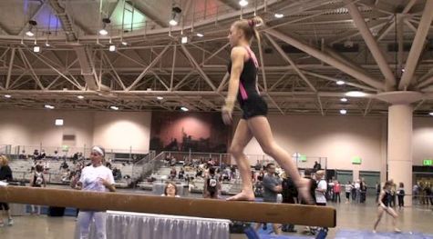Future Gator Alex McMurtry on beam JO Training