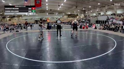 215 lbs 2nd Wrestleback (8 Team) - Charlie Wilson, Dobyns Bennett High School vs Caden Williams, Bradley Central High School