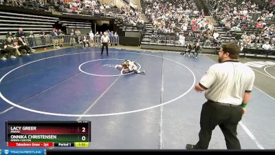 4A 110 lbs Cons. Round 3 - Onnika Christensen, Green Canyon vs Lacy Greer, Provo