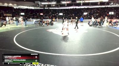 Girls 130 lbs Semifinal - Lilyana Lamothe, White River (Girls) vs Berkley McCullough, Pasco (Girls)