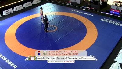 97 kg Quarterfinal - Maxwell Lacey, CRC vs Pedro Garay, MEX