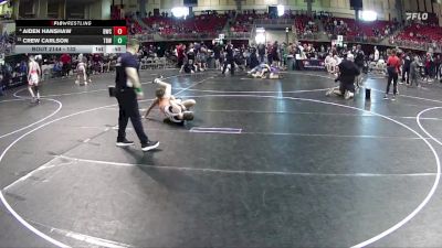 132 lbs Quarterfinal - Crew Carlson, The Best Wrestler vs Aiden Hanshaw, Beatrice Wrestling Club