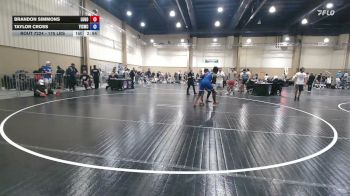 175 lbs Consi Of 4 - Brandon Simmons, Lugo Wrestling Club vs Taylor Cross, Youth Impact Center Wrestling Club