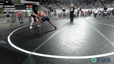 117 lbs Round Of 16 - Rowdie Peck, Hinton Takedown Club vs Milan Wright, Kipp Tulsa