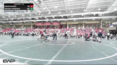 92 lbs Semis & 1st Wb (8 Team) - Shion Holmes, Monsters Of The Midwest vs Braden Thompson, Kansas Mayhem