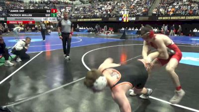 133 lbs Quarterfinal - James Day, Wabash vs Patrick Mullen, Wartburg