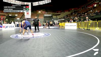 Junior Boys - 120 lbs Cons. Round 4 - Luke Villarreal, Wright Wrestling Academy vs Aidan Jeong, Castro Valley High School Wrestling