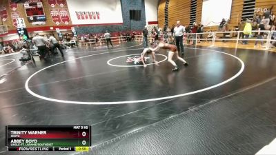 100 lbs Cons. Round 3 - Abbey Boyd, Lingle-Ft. Laramie/Southeast vs Trinity Warner, South