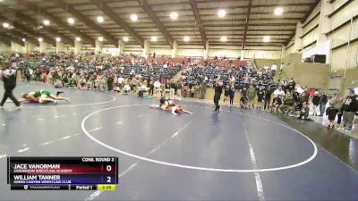 170 lbs Cons. Round 3 - Jace VanOrman, Sanderson Wrestling Academy vs William Tanner, Green Canyon Wrestling Club