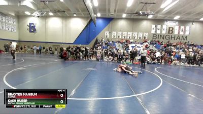 76 lbs Cons. Round 4 - Braxten Mangum, Ravage vs Kash Huber, Uintah Jr High Wrestling