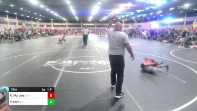 53 lbs Rr Rnd 2 - Kensey Morales, Blackcat WC vs Presley Diaz, Outlaws WC