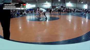 110 lbs 1st Place Match - Ashlynn Brokaw, Mount Vernon High School vs Khloe Nedelsky, Whiteland Community