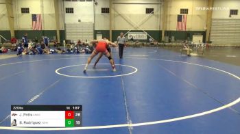 220 lbs Prelims - Jarin Potts, Amherst High School vs Brayan Rodriguez, York High School