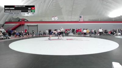 133 lbs Cons. Round 3 - Seth Aubin, Indiana Tech vs Logan Richardson, Marian University (IN)