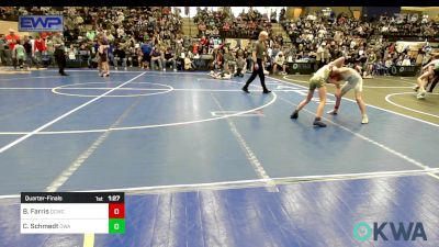 73 lbs Quarterfinal - Beau Farris, Deer Creek Wrestling Club vs Carter Schmedt, Oklahoma Wrestling Academy