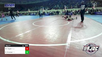 130 lbs Consi Of 8 #1 - Wyatt Sigler, Plainview Youth Wrestling Club vs Kaiden Kromer, F-5 Grappling