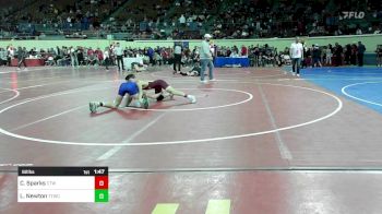 92 lbs Round Of 16 - Carlos Sparks, Cleveland Tiger Wrestling vs Liam Newton, Team Tulsa Wrestling Club