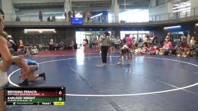 130 lbs Round 2 (4 Team) - Briyanna Peralta, Gulf Coast Grappling Academy vs Karleigh Wright, Alabama Elite Blue