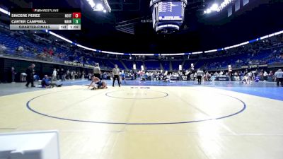 155 lbs Quarterfinal - Sincere Perez, Northern Lebanon vs Carter Campbell, Warren