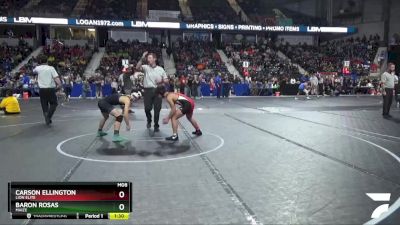 120 lbs Quarterfinal - Baron Rosas, Maize vs Carson Ellington, Lion Elite