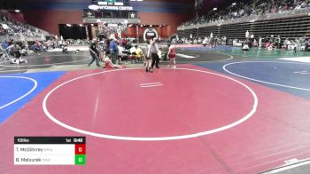106 lbs 5th Place - Trey McGillvrey, Spearfish Youth WC vs Burke Malyurek, Touch Of Gold WC