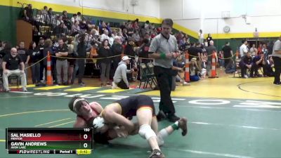 150 lbs Cons. Round 4 - Gavin Andrews, Avon Lake vs Sal Masiello, Mentor