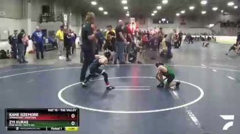 43 lbs Champ. Round 1 - Kane Sizemore, Springport Spartans vs Zyi Kuras, Pine River Youth WC