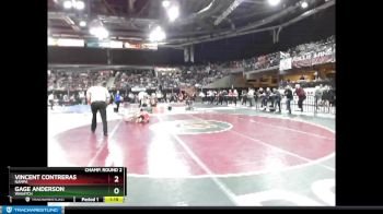 106 lbs Champ. Round 2 - Gage Anderson, Wasatch vs Vincent Contreras, Nampa