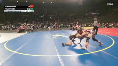 6A Boys 132 lbs Champ. Round 2 - Jack Olsen, Roseburg Boys vs Demothi Ryan, North Salem Boys