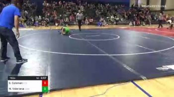 76 lbs Quarterfinal - Gabriel Coleman, Walton Takedown Club vs Matthew Valeriana, Dragons Junior Wrestling Club