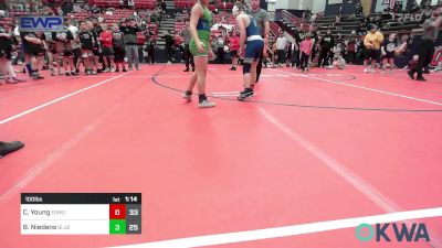 100 lbs Quarterfinal - Connor Young, Edmond Huskies 11u vs Brayden Niedens, Blue Knights