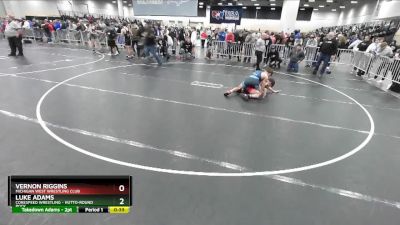 132 lbs Cons. Round 6 - Luke Adams, Corespeed Wrestling - Hutto-Round Rock vs Vernon Riggins, Michigan West Wrestling Club