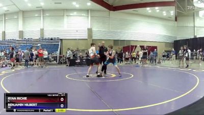 132 lbs Quarterfinal - Ryan Richie, IL vs Benjamin Hilbert, WI