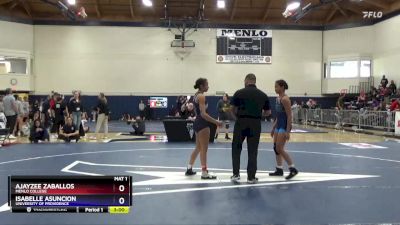 116 lbs Semifinal - Ajayzee Zaballos, Menlo College vs Isabelle Asuncion, University Of Providence