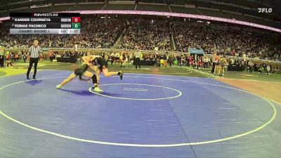 D1-144 lbs Champ. Round 1 - Xander Courneya, Brighton HS vs Tobias Pacheco, Davison HS