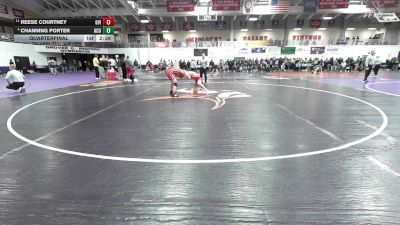 141 lbs Quarterfinal - Reese Courtney, Grand View (Iowa) vs Channing Porter, Arizona Christian University