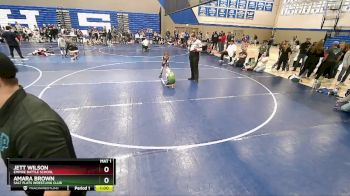 50 lbs Semifinal - Amara Brown, Salt Flats Wrestling Club vs Jett Wilson, Empire Battle School