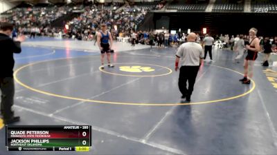 285 lbs Cons. Round 3 - Jackson Phillips, Northeast Oklahoma vs Quade Peterson, Minnesota State Moorhead